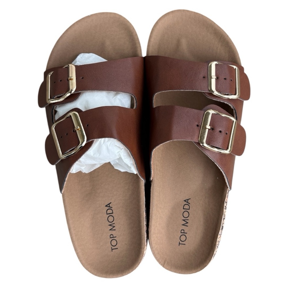 Women’s Size 6 Brown Double Buckle Sandals - Picture 5 of 5
